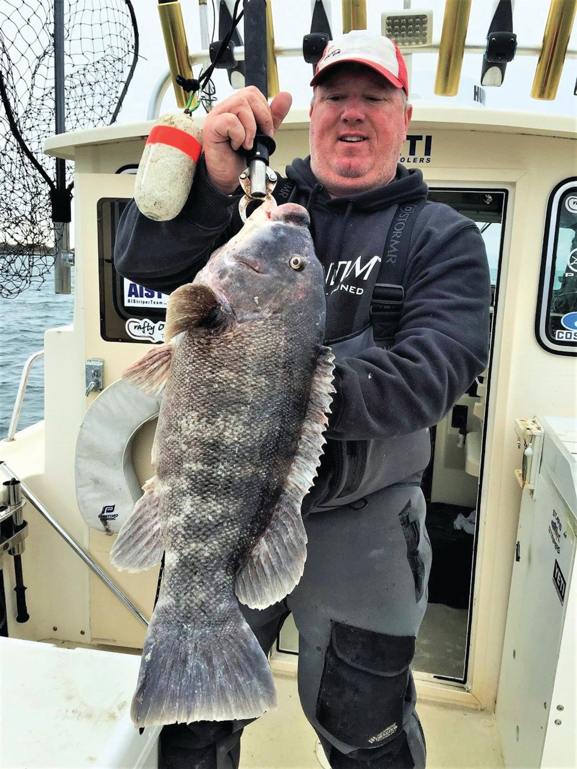 PRIZE CATCH: Capt. BJ Silvia of Flippin’ Out Charters with a prize tautog. Capt. Silvia will be one of the guest panelists at the RI Saltwater Anglers seminar on bottom fishing, Monday, Dec. 26. (Submitted photo)